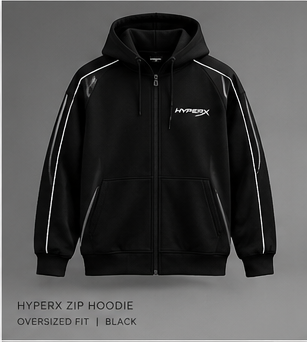HyperX Zip Hoodie — Black